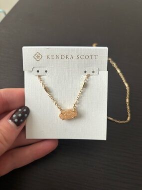 Luna Norte Gold Drusy Pendant Necklace